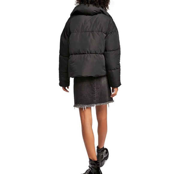 Free People Weekender Puffer Coat Black 